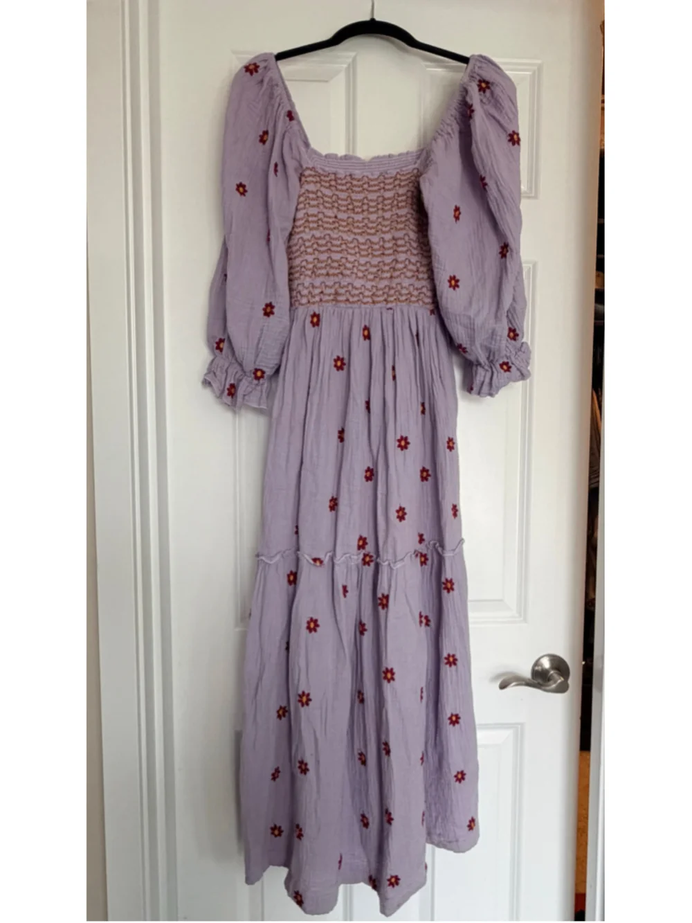 Women's Unbranded Floral Maxi Dress Size S Lavender Red